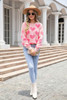 Light Pink Valentines Day Heart Jacquard Knit Sweater