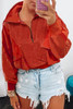 Red Dahlia Mineral Wash Zip up Sweatshirt