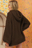 Dark Brown Bubble Textured Waffle Hoodie