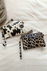 Chestnut Leopard Print Wrist Strap Zipped Wallet