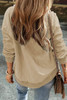 Parchment Quilted Patchwork Exposed Seam Hoodie