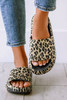 Black Print Thick Sole Slip On Slippers