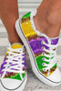 Multicolor Leopard Color Block Lace-up Canvas Shoes Multicolor Leopard Color Block Lace-up Canvas Shoes