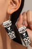 Black Leopard Coffee Print Beverage Cup Shape Earrings
