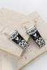 Black Leopard Coffee Print Beverage Cup Shape Earrings