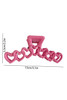 Rose Red Valentines Heart Shaped Large Hair Claw Rose Red Valentines Heart Shaped Large Hair Claw