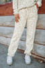 White Leopard Pullover and Drawstring Pants Lounge Set White Leopard Pullover and Drawstring Pants Lounge Set