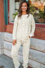 White Leopard Pullover and Drawstring Pants Lounge Set White Leopard Pullover and Drawstring Pants Lounge Set