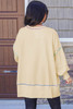 Contrast Stitching Split Baggy Sweatshirt