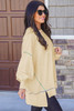 Contrast Stitching Split Baggy Sweatshirt