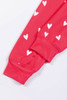Fiery Red Valentines Heart Print Pants Set