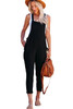 Black Adjustable Buckle Straps Cropped Jumpsuit