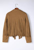 Camel Fringe Plus Size Cropped Jacket