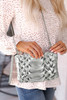 Silvery Woven Textured Fashion Leather Shoulder Bag