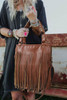 Chestnut Western Fashion Fringed Leather Shoulder Bag