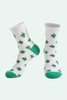 White Clover Ribbed Trim Socks