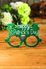 Green St. Patricks Day Clover Glasses Frame