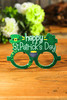 Green St. Patricks Day Clover Glasses Frame Green St. Patricks Day Clover Glasses Frame