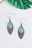 Silver Vintage Turquoise Boho Arabesque Earring