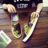 Graffiti Canvas Shoes Men's Low-cut Korean Youth Men's Shoes