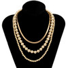 Women's Beaded Metal Multi-layer Necklace