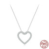 Heart-shaped Moissanite Necklace Simple Classic S925 Sterling Silver