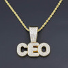 Monogram Diamond Pendant Necklace