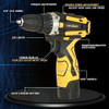 YIKODA 12/16.8/21V Cordless Drill Rechargeable Electric Screwdriver Lithium Battery Household
