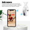 5G Wifi E27 Bulb Surveillance Camera Night Vision Automatic Human Tracking 4X Digital Zoom Video smart home Security Monitor