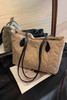Light French Beige Leafy Quilted Fashion One Shoulder Bag