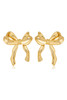 Gold Elegant Bow Design Studded Earrings