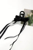 Black Ribbon Long Tail BowKnot Clip