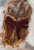 Red Sandalwood Velvet Bowknot Frenchy Girl Fashion Hair Clip