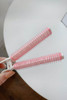 Pink Color Block Plastic Heatless Bouffant Hair Clip