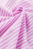 Pink Stripe Striped Patchwork Ruffled Hem Button up Shirt Pink Stripe Striped Patchwork Ruffled Hem Button up Shirt