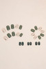 Blackish Green Fashion Foil Detail Nail Sticker Set