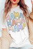White MAMA Slogan Print Crew Neck Casual T Shirt White MAMA Slogan Print Crew Neck Casual T Shirt