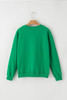 Green LUCKY Aphabet Chenille Embroidered Pullover Sweatshirt Green LUCKY Aphabet Chenille Embroidered Pullover Sweatshirt
