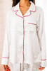 White 2pcs Leopard Satin Long Sleeve Pajamas Set White 2pcs Leopard Satin Long Sleeve Pajamas Set