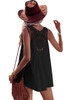 Black Bohemian Crochet Patchwork Sleeveless Tunic Black Bohemian Crochet Patchwork Sleeveless Tunic