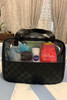 Black Stylish Checkered PVC Clear Cosmetic Bag