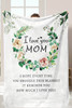 White I Love You MOM Floral Large Blanket 130*150cm