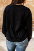 Black HOWDY Crewneck Drop Sleeve Pullover Sweatshirt