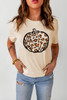 Khaki Leopard Pumpkin Graphic T Shirt