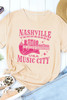 Khaki Nashville Tennessee USA Music City Graphic Tee