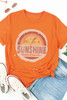 Orange Be The Sunshine Graphic Crewneck T Shirt