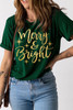 Green Merry & Bright Starry Graphic Tee