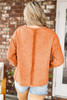 Orange Halloween Pumpkin Face Exposed Seam Patchwork Sweatshirt