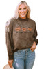 Brown Let's Get Smashed Halloween Pumpkin Graphic Sweatshirt