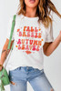 White FALL BREEZE and AUTUMN LEAVES Graphic Tee